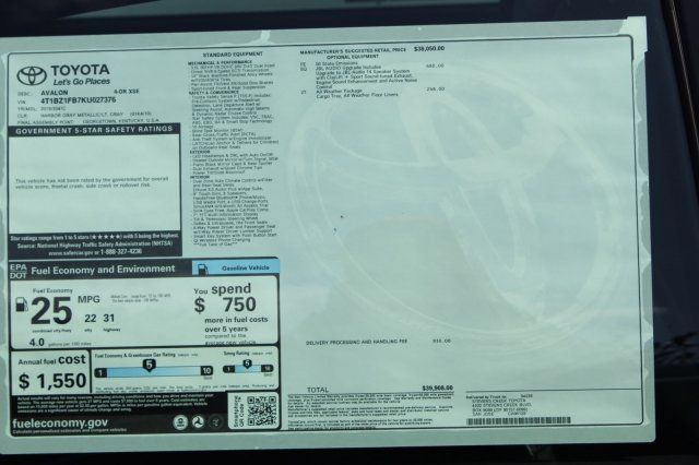 2019 Toyota Avalon