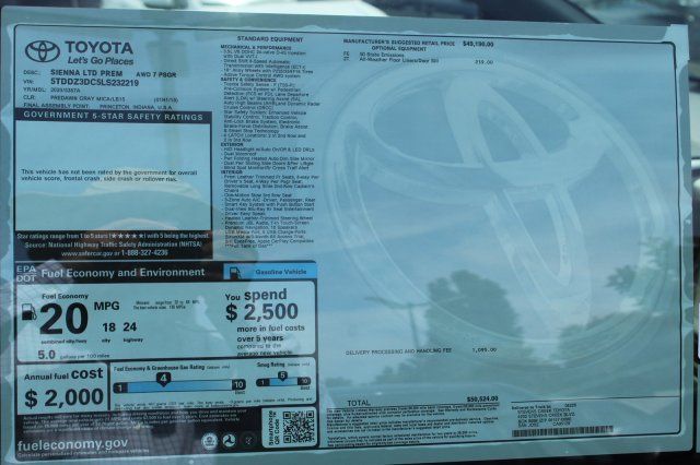 2020 Toyota Sienna