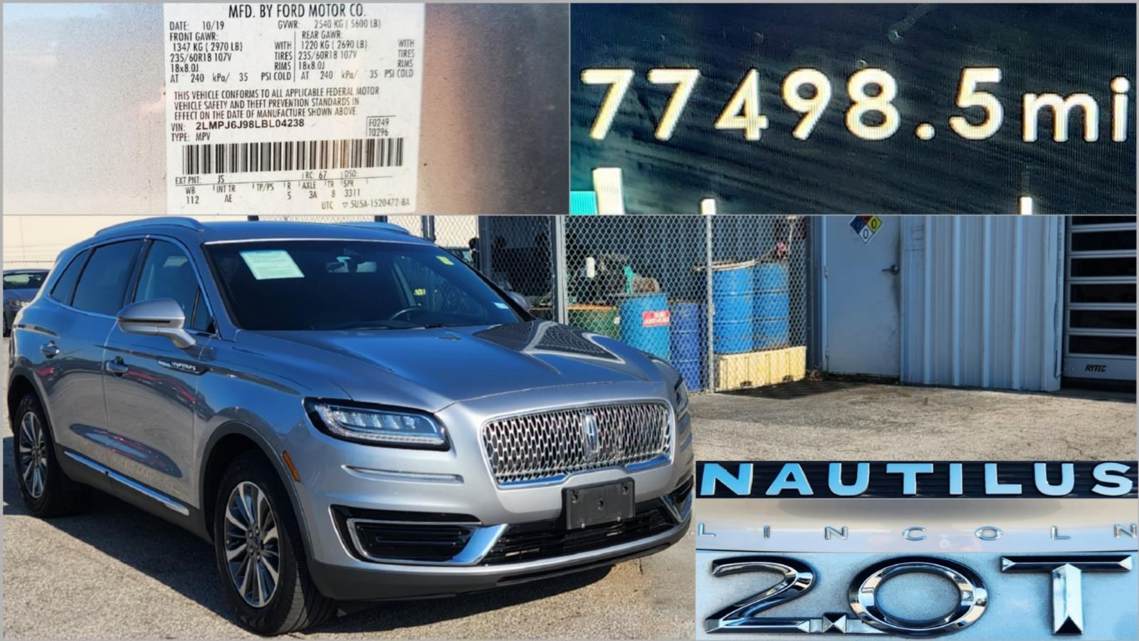 Used 2020 LINCOLN Nautilus
