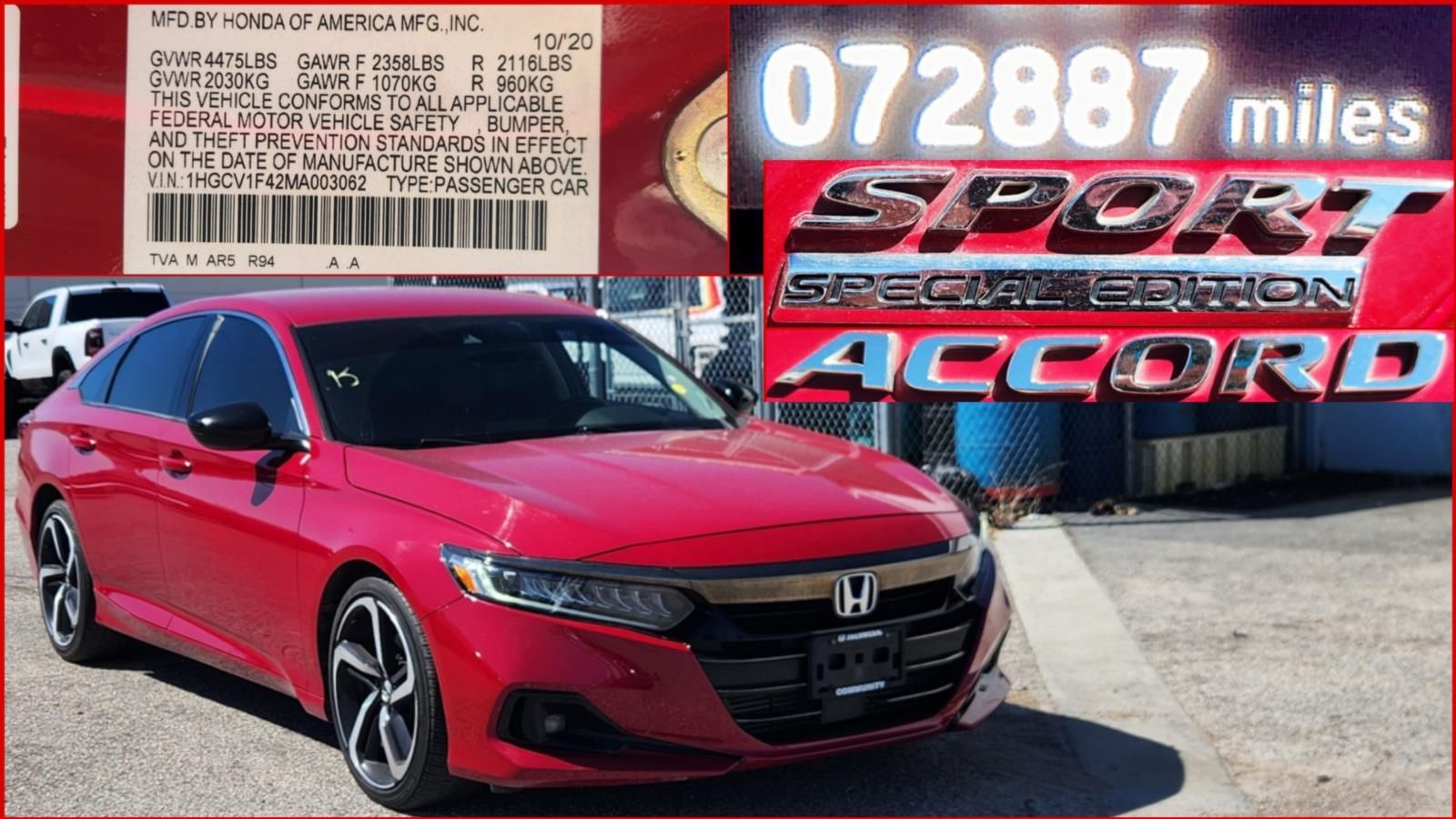 Used 2021 Honda Accord
