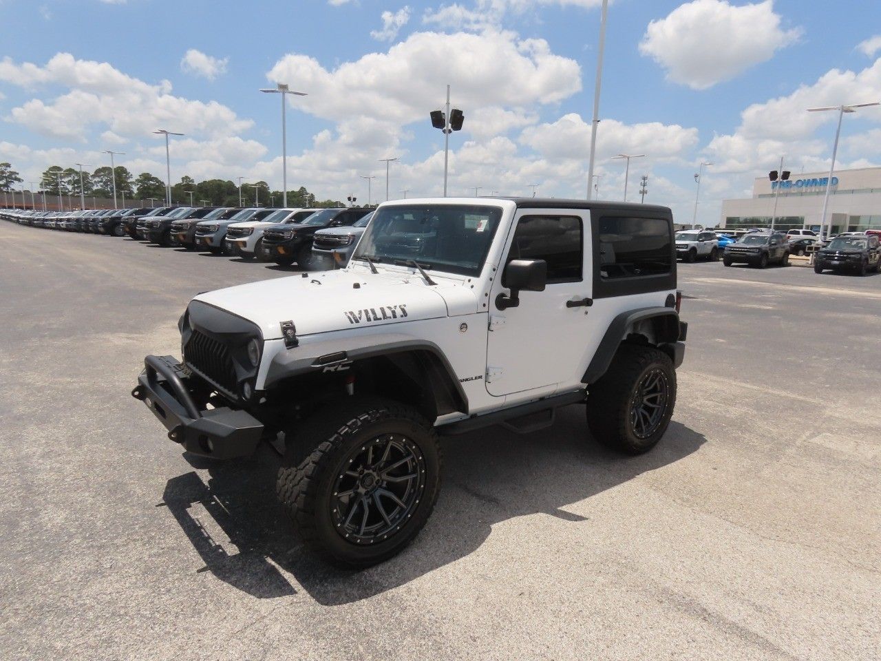 Used 2017 Jeep Wrangler Willys Wheeler with VIN 1C4AJWAG0HL599654 for sale in Spring, TX